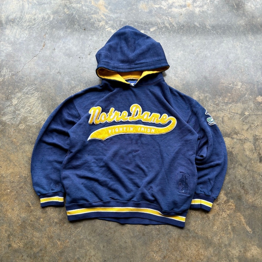 Rare‎ Vintage 90s Norte Dame Starter Sweatshirt Size Medium